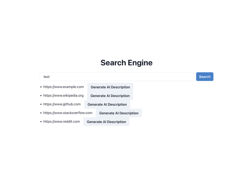 Academic Search Engine Page Screenshot